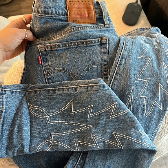 Levi’s Limited Edition Embroidered Western 501 S Women’s Skinny Straight 31X30 - Picture 5 of 16